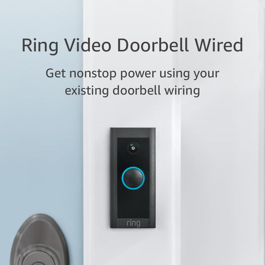 Video Wired Doorbell (Newest Model), Home or Business Security, Two-Way Talk, Advanced Motion Detection, HD Camera and Real-Time Alerts to Monitor Your Front Door (Wi Required)
