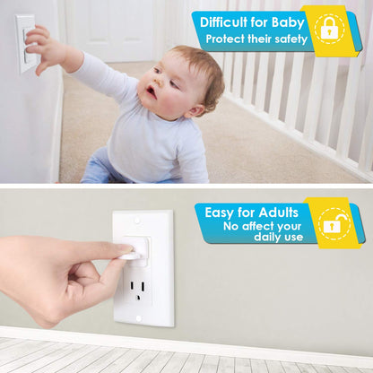 Outlet Covers  38-Pack White Child Proof Electrical Protector Safety Improved Baby Safety Plug Covers